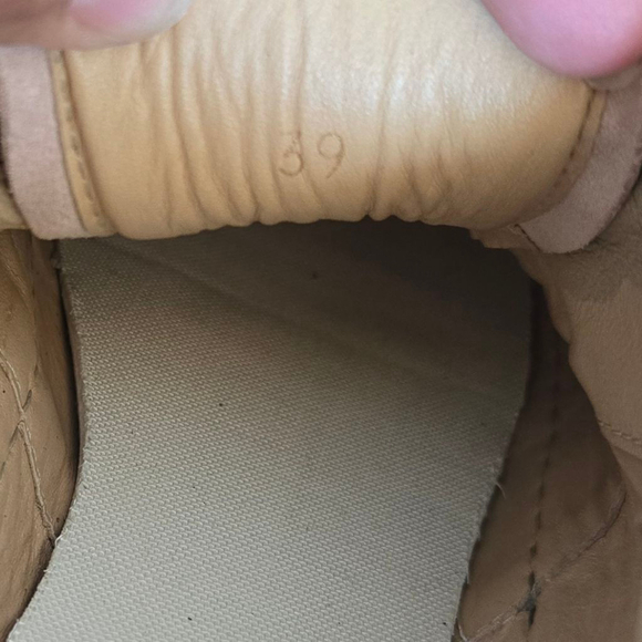 Clorinda Antinori Leather Suede Statement Sneakers 39 US 8.5 Pink Brown Gray - Picture 4 of 10